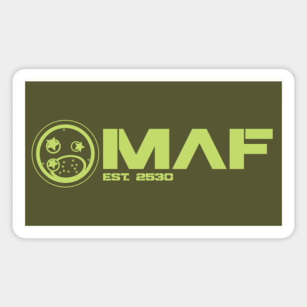 Magistracy Armed Forces (MAF) PT Shirt Stencil Magnet by EchoArc